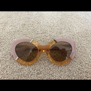 Karen Walker Poolside Flowerpatch Sunglasses pink